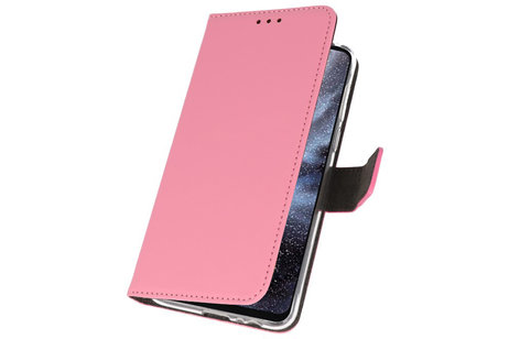 Booktype Telefoonhoesjes - Bookcase Hoesje - Wallet Case -  Geschikt voor Samsung Galaxy A8s - Roze