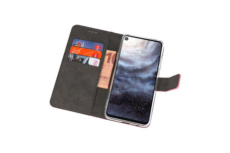 BAOHU Booktype Telefoonhoesjes - Bookcase Hoesje - Wallet Case -  Geschikt voor Samsung Galaxy A8s - Roze