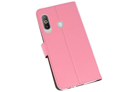 BAOHU Booktype Telefoonhoesjes - Bookcase Hoesje - Wallet Case -  Geschikt voor Samsung Galaxy A8s - Roze