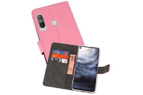 Booktype Telefoonhoesjes - Bookcase Hoesje - Wallet Case -  Geschikt voor Samsung Galaxy A8s - Roze