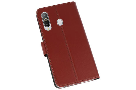 Booktype Telefoonhoesjes - Bookcase Hoesje - Wallet Case -  Geschikt voor Samsung Galaxy A8s - Bruin