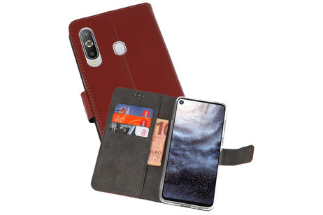 Booktype Telefoonhoesjes - Bookcase Hoesje - Wallet Case -  Geschikt voor Samsung Galaxy A8s - Bruin