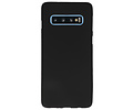 BAOHU Hoesje Geschikt voor de Samsung Galaxy S10 - Backcover Color Telefoonhoesje - Zwart