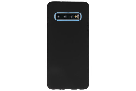 BackCover Hoesje Color Telefoonhoesje voor Samsung Galaxy S10 - Zwart