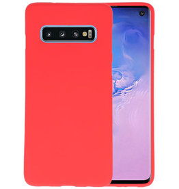 BAOHU BackCover Hoesje Color Telefoonhoesje Samsung Galaxy S10 - Rood