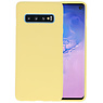 BAOHU BackCover Hoesje Color Telefoonhoesje Samsung Galaxy S10 - Geel