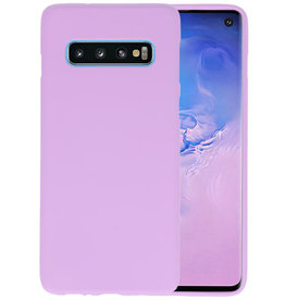 BAOHU BackCover Hoesje Color Telefoonhoesje Samsung Galaxy S10 - Paars