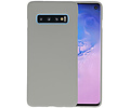 BAOHU Hoesje Geschikt voor de Samsung Galaxy S10 - Backcover Color Telefoonhoesje - Grijs