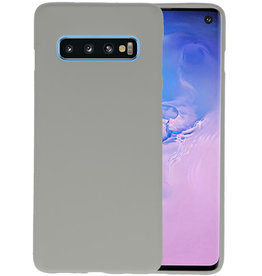 BAOHU BackCover Hoesje Color Telefoonhoesje Samsung Galaxy S10 - Grijs