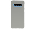 BAOHU Hoesje Geschikt voor de Samsung Galaxy S10 - Backcover Color Telefoonhoesje - Grijs