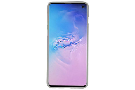 BAOHU Hoesje Geschikt voor de Samsung Galaxy S10 - Backcover Color Telefoonhoesje - Grijs