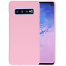 BAOHU BackCover Hoesje Color Telefoonhoesje Samsung Galaxy S10 - Roze
