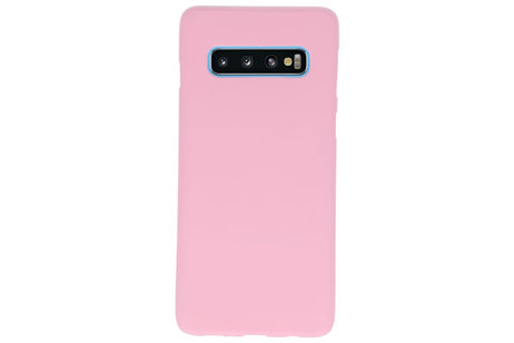 BackCover Hoesje Color Telefoonhoesje voor Samsung Galaxy S10 - Roze
