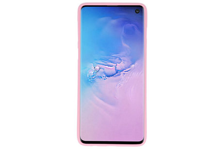 BAOHU Hoesje Geschikt voor de Samsung Galaxy S10 - Backcover Color Telefoonhoesje - Roze