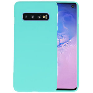 BackCover Hoesje Color Telefoonhoesje voor Samsung Galaxy S10 - Turquoise