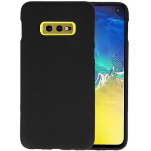 BAOHU Hoesje Geschikt voor de Samsung Galaxy S10e - Backcover Color Telefoonhoesje - Zwart