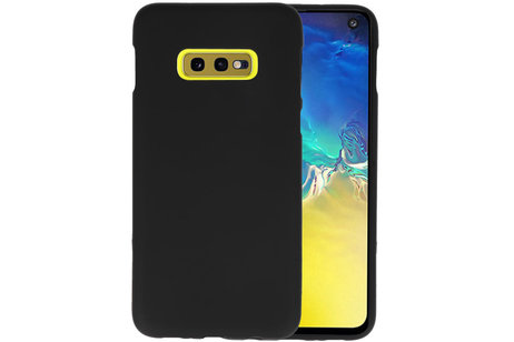 BAOHU Hoesje Geschikt voor de Samsung Galaxy S10e - Backcover Color Telefoonhoesje - Zwart