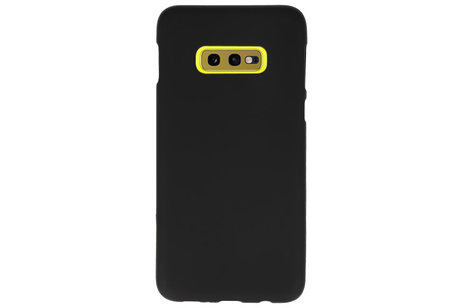 BAOHU Hoesje Geschikt voor de Samsung Galaxy S10e - Backcover Color Telefoonhoesje - Zwart