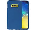 BAOHU Hoesje Geschikt voor de Samsung Galaxy S10e - Backcover Color Telefoonhoesje - Navy