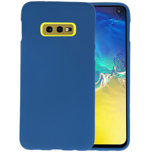 BAOHU Hoesje Geschikt voor de Samsung Galaxy S10e - Backcover Color Telefoonhoesje - Navy