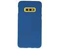 BAOHU Hoesje Geschikt voor de Samsung Galaxy S10e - Backcover Color Telefoonhoesje - Navy
