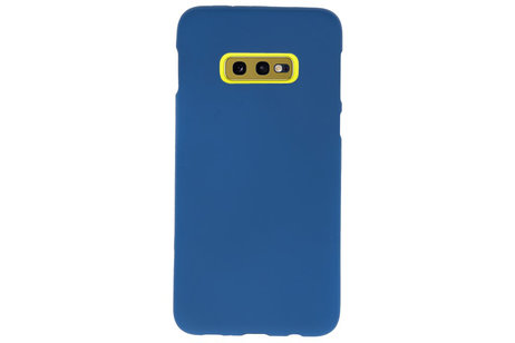 BAOHU Hoesje Geschikt voor de Samsung Galaxy S10e - Backcover Color Telefoonhoesje - Navy