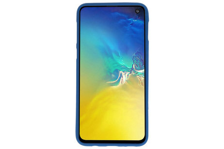 BAOHU Hoesje Geschikt voor de Samsung Galaxy S10e - Backcover Color Telefoonhoesje - Navy