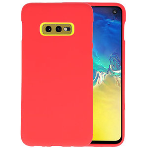 BAOHU Hoesje Geschikt voor de Samsung Galaxy S10e - Backcover Color Telefoonhoesje - Rood