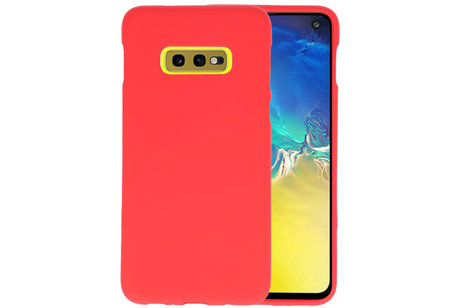 BAOHU Hoesje Geschikt voor de Samsung Galaxy S10e - Backcover Color Telefoonhoesje - Rood