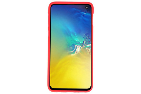 BAOHU Hoesje Geschikt voor de Samsung Galaxy S10e - Backcover Color Telefoonhoesje - Rood