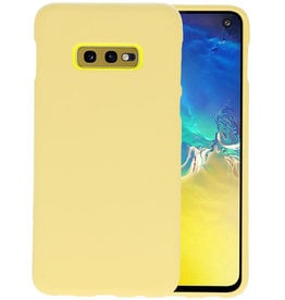 BAOHU BackCover Hoesje Color Telefoonhoesje Samsung Galaxy S10e - Geel