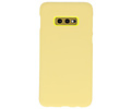 BAOHU Hoesje Geschikt voor de Samsung Galaxy S10e - Backcover Color Telefoonhoesje - Geel