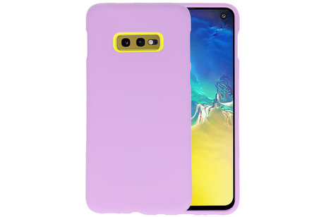 BAOHU Hoesje Geschikt voor de Samsung Galaxy S10e - Backcover Color Telefoonhoesje - Paars
