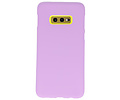 BAOHU Hoesje Geschikt voor de Samsung Galaxy S10e - Backcover Color Telefoonhoesje - Paars