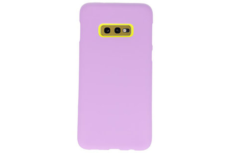 BAOHU Hoesje Geschikt voor de Samsung Galaxy S10e - Backcover Color Telefoonhoesje - Paars