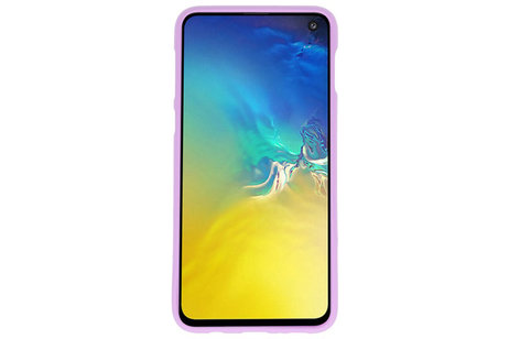 BAOHU Hoesje Geschikt voor de Samsung Galaxy S10e - Backcover Color Telefoonhoesje - Paars