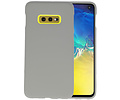 BAOHU Hoesje Geschikt voor de Samsung Galaxy S10e - Backcover Color Telefoonhoesje - Grijs