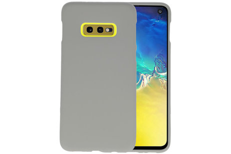 BAOHU Hoesje Geschikt voor de Samsung Galaxy S10e - Backcover Color Telefoonhoesje - Grijs