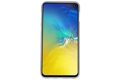 BAOHU Hoesje Geschikt voor de Samsung Galaxy S10e - Backcover Color Telefoonhoesje - Grijs