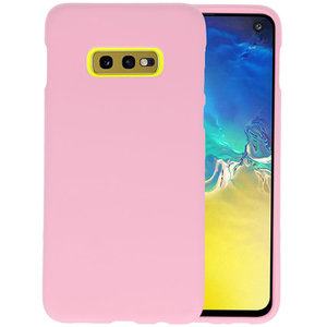 BAOHU Hoesje Geschikt voor de Samsung Galaxy S10e - Backcover Color Telefoonhoesje - Roze