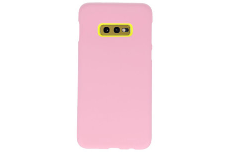 BAOHU Hoesje Geschikt voor de Samsung Galaxy S10e - Backcover Color Telefoonhoesje - Roze