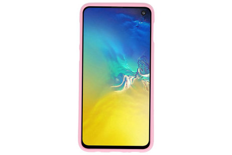 BAOHU Hoesje Geschikt voor de Samsung Galaxy S10e - Backcover Color Telefoonhoesje - Roze