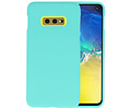 BAOHU Hoesje Geschikt voor de Samsung Galaxy S10e - Backcover Color Telefoonhoesje - Turquoise
