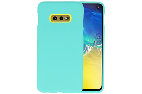 BAOHU Hoesje Geschikt voor de Samsung Galaxy S10e - Backcover Color Telefoonhoesje - Turquoise