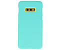 BAOHU Hoesje Geschikt voor de Samsung Galaxy S10e - Backcover Color Telefoonhoesje - Turquoise