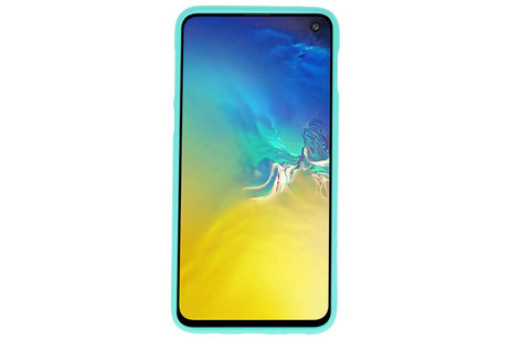 BAOHU Hoesje Geschikt voor de Samsung Galaxy S10e - Backcover Color Telefoonhoesje - Turquoise