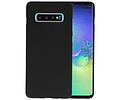 BAOHU Hoesje Geschikt voor de Samsung Galaxy S10 Plus - Backcover Color Telefoonhoesje - Zwart