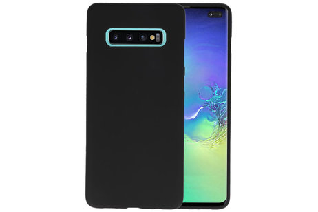 BackCover Hoesje Color Telefoonhoesje voor Samsung Galaxy S10 Plus - Zwart