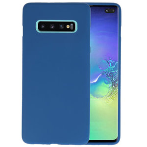 BackCover Hoesje Color Telefoonhoesje voor Samsung Galaxy S10 Plus - Navy