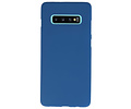 BackCover Hoesje Color Telefoonhoesje voor Samsung Galaxy S10 Plus - Navy